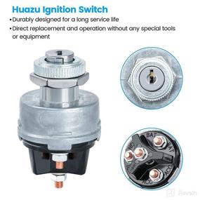 img 1 attached to 🔑 Huazu 4-Position Ignition Key Switch: Ideal for Car, Forklift, Truck, Tractor, Trailer, Caterpillar & More with Acc/Off/IGN/Start Functions