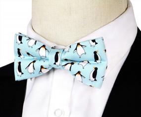 img 3 attached to Cute Pattern Bow Ties - Adjustable For Adults And Children - OCIA