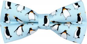 img 4 attached to Cute Pattern Bow Ties - Adjustable For Adults And Children - OCIA