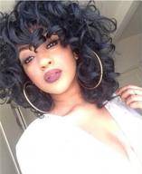 kinky curly wig for black women - heat resistant synthetic hair with bangs & accessories | elim z014 логотип