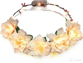 img 1 attached to Light Flower Headband Festivals Lights Hair Care