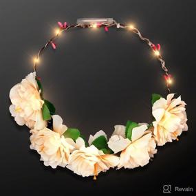 img 2 attached to Light Flower Headband Festivals Lights Hair Care