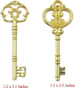 img 1 attached to Махри смешал ключ 20 дополнительных больших античных ключей от скелета деревенский для благосклонности украшения свадьбы