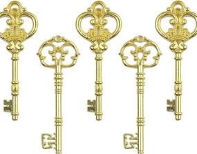 img 4 attached to Махри смешал ключ 20 дополнительных больших античных ключей от скелета деревенский для благосклонности украшения свадьбы