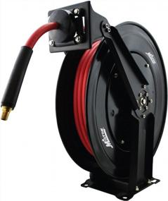 img 4 attached to Milton 2760-50D - Steel Dual Arm Auto-Retractable Air Hose Reel, 3/8" X 50 Ft. Rubber Hose - 300 Max PSI , Black