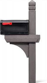img 3 attached to Brown And Black Standard Mail Post And Mailbox Kit By Step2 (T2) - 502599 Lakewood
