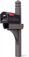 brown and black standard mail post and mailbox kit by step2 (t2) - 502599 lakewood logo