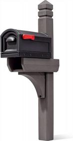 img 4 attached to Brown And Black Standard Mail Post And Mailbox Kit By Step2 (T2) - 502599 Lakewood