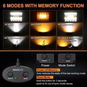 img 3 attached to Upgrade Your Off-Roading Experience With NAOEVO 4: 120W LED Light Pod With 6 Modes, Memory Function, And Waterproof Build For Truck Or Boat
