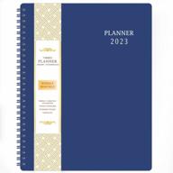 2023 planner - 8x10 weekly & monthly, flexible cover, to-do list | jan 2023 - dec 2023 twin-wire binding logo