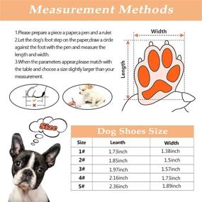 img 3 attached to BESUNTEK Dog Shoes - Puppy Dog Boots with Waterproof Leather, Non-Slip Rubber Soles, Warm Lining Snow Boots - Paw Protectors for Small Dogs (2 Pairs)