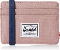 👔 herschel charlie wallet: stylish black crosshatch men's wallet and money organizer logo