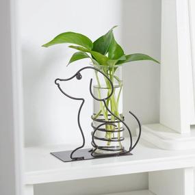 img 2 attached to Add A Touch Of Green To Your Space With Marbrasse Desktop Glass Planter - Lovely Dog Hydroponics Vase