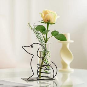 img 3 attached to Add A Touch Of Green To Your Space With Marbrasse Desktop Glass Planter - Lovely Dog Hydroponics Vase