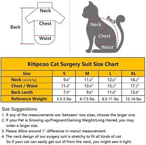 img 3 attached to 🐱 Kitipcoo Professional Surgery Recovery Suit for Cats - Breathable Cotton Paste Abdominal Wound and Skin Disease Surgery Suits - After Surgery Wear Suit for Cats and Dogs (S size 3.3-5.5 lbs, Lemon)