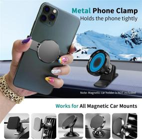 img 3 attached to 📱 Convenient Metal Phone Clamp for Magnetic Car Mount - Easily Clip and Remove Anytime!