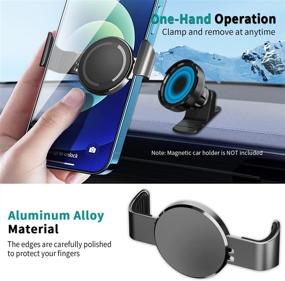 img 2 attached to 📱 Convenient Metal Phone Clamp for Magnetic Car Mount - Easily Clip and Remove Anytime!