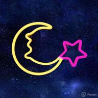 🌙 ylx-nbf night lights for kids: neon moon & pink star led decor for baby nursery, usb powered children lighting – perfect bedroom, party, christmas birthday gifts логотип