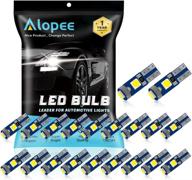 🔆 alopee 20-pack white t5 74 2721 37 led wedge bulb - high quality instrument panel cluster dashboard and dash light ash tray lighting solution логотип