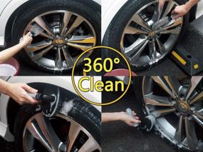 img 1 attached to 🔧 Ultimate Wheel Cleaning Solution: 2 Pcs Steel and Alloy Wheel Cleaning Brush for Car, Motorcycle, and Bicycle Tires