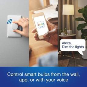 img 3 attached to Philips Hue White Ambiance Smart Bulb Starter Kit With 4 A19 Bulbs And 1 Hub, Compatible With Alexa, Apple HomeKit, Google Assistant & Lutron Aurora Smart Bulb Dimmer