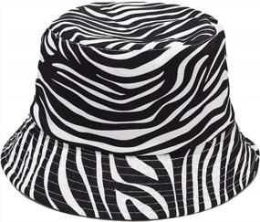 img 3 attached to Двусторонняя шляпа-ведро унисекс Packable Beach Sun Hat от FALETO — ткань премиум-класса