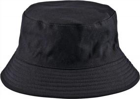img 2 attached to Двусторонняя шляпа-ведро унисекс Packable Beach Sun Hat от FALETO — ткань премиум-класса