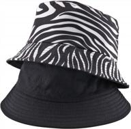 reversible unisex bucket hat packable beach sun hat by faleto - premium fabric logo
