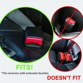 img 2 attached to 🚗 Convenient Car Belt Buckle Holder for Kids, Toddlers, and Seniors - Set of 2 Buckle Holders for Easy and Instant Seat Belt Buckling - BPA Free Silicone (Black)
