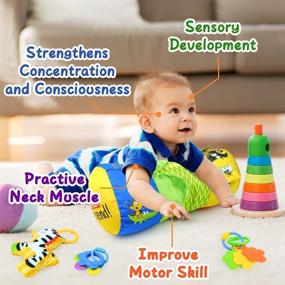 img 3 attached to 👶 Ergonomic Baby Tummy Time Pillow Toys: Ideal Developmental Props for 3-6 Months & Beyond
