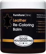 🛋️ furnitureclinic leather re-coloring balm - non-toxic leather color restorer for furniture - 16 shades of leather repair cream (black) - 8.5 fl oz logo