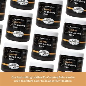 img 3 attached to 🛋️ FurnitureClinic Leather Re-Coloring Balm - Non-Toxic Leather Color Restorer for Furniture - 16 Shades of Leather Repair Cream (Black) - 8.5 fl oz