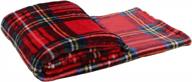 superior quality checkered throw blanket for christmas, warm and reversible plaid couch blanket with holiday theme, ideal for men and women (50×60 inches, burgundy plaid) logo