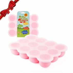img 4 attached to Samuelworld Stackable Silicone Baby Food Storage Container With Hard Lid - 12 Portions Of 2.5Oz For Homemade Purees, Vegetables & Fruits - Food Grade Tray In Pink