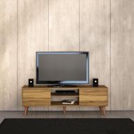 стильная тумба под телевизор boahaus до 65 дюймов, коричневая логотип