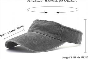 img 1 attached to Men'S & Women'S Adjustable Cotton Twill Ball Sun Visor Hat By HH HOFNEN Sports