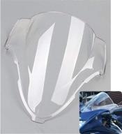 windshield windscreen double bubble for suzuki hayabusa gsxr1300 1996-2007 1996 1997 1998 1999 2000 2001 2002 2003 2004 2005 2006 20077 (clear) logo