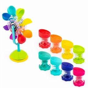 img 4 attached to Enhance Water Play With Sassy 9Piece Set - Whirling Wheel, Waterfall & Rain Barrel Connecting Tubes For Ages 6+ Months