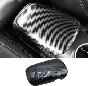 img 4 attached to Enhance Your Ford Mustang GT's Interior with MEEAOTUMO Carbon Fiber Console Box Trim Accessories - 2015-2022 Models