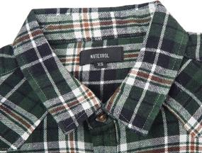 img 1 attached to 👕 NUTEXROL Casual Sleeveless Flannel Shirt - Best Cotton Men's Clothing