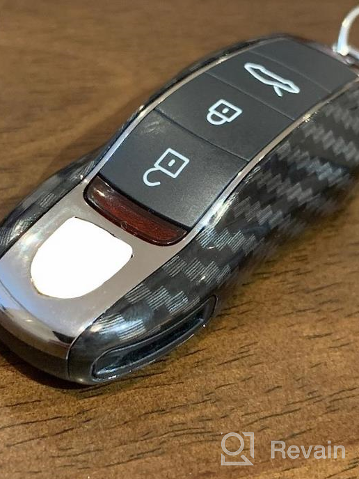 img 1 attached to Black Keyless Remote Key Case For Porsche Cayenne Panamera - Carmonmon Smart Protectors Plastic Cover Side Blades. review by Matt Mosley