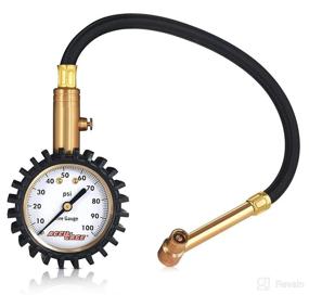 img 4 attached to 🔧 Accu-Gage RRA100X: Professional Tire Pressure Gauge - 100 PSI, Right Angle Chuck, Rubber Guard