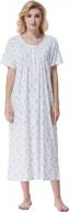 women's 100% cotton short sleeve nightgowns by keyocean - lightweight & comfortable sleepwear for ladies logo