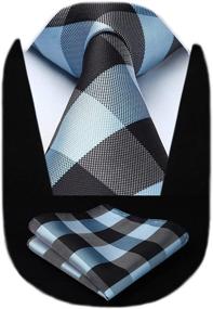 img 4 attached to 🎩 HISDERN Wedding Handkerchief Necktie Pocket Men's Accessories - Top Choice for Ties, Cummerbunds & Pocket Squares