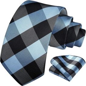 img 3 attached to 🎩 HISDERN Wedding Handkerchief Necktie Pocket Men's Accessories - Top Choice for Ties, Cummerbunds & Pocket Squares