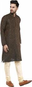 img 1 attached to SKAVIJ Men'S Indian Art Silk Kurta Pajama Wedding Suit Festive Season Party Wear Dress Set