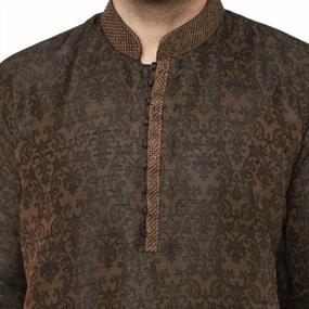 img 2 attached to SKAVIJ Men'S Indian Art Silk Kurta Pajama Wedding Suit Festive Season Party Wear Dress Set