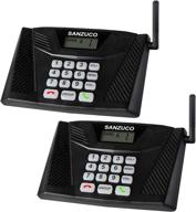 wireless home intercom system - sanzuco hand free with group call, long range two way communication, 18 channels, real time connectivity, ideal for business, house, and hotel use (pack of 2) logo