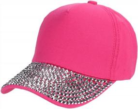 img 2 attached to Женская бейсболка Snapback в форме лапы со стразами - TWGONE Beret Baseball Cap