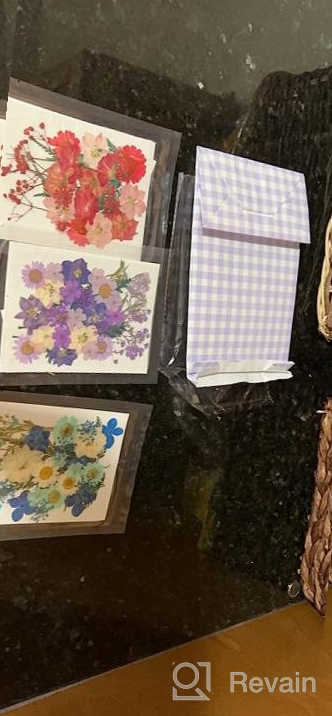 img 1 attached to 🌸 Thrilez 100-Piece Pressed Dried Flowers Kit for Resin Molds - Natural Flower Herbs for Scrapbooking, Card Making, Resin Jewelry, Soap, and Candle Crafts (Blue, Purple, Red) review by Alejandro Dabney